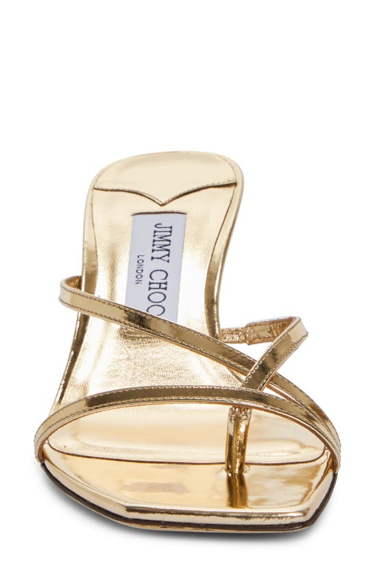 Shop Jimmy Choo Etana Toe Loop Sandal In Gold