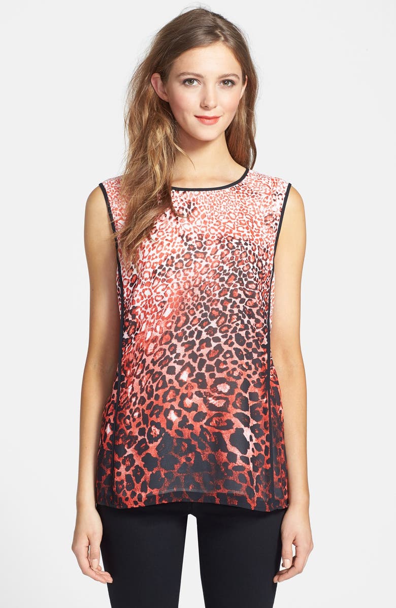 Chaus Ombré Animal Print Shell | Nordstrom