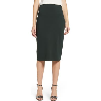 Vince Camuto Ponte Midi Skirt, Green