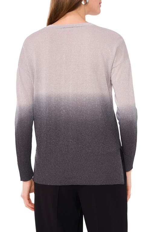 Shop Vince Camuto Metallic Ombré Sweater In Luxe Grey