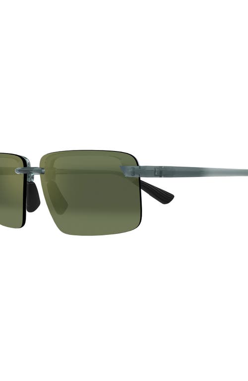 Maui Jim Rectangle-frame Sunglasses In Green/maui