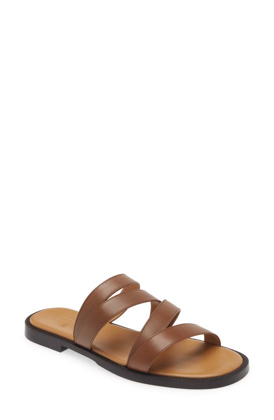 Shop Jm Weston Double V Sandal In Tan
