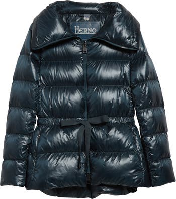 Shiny Nylon Down Puffer Jacket