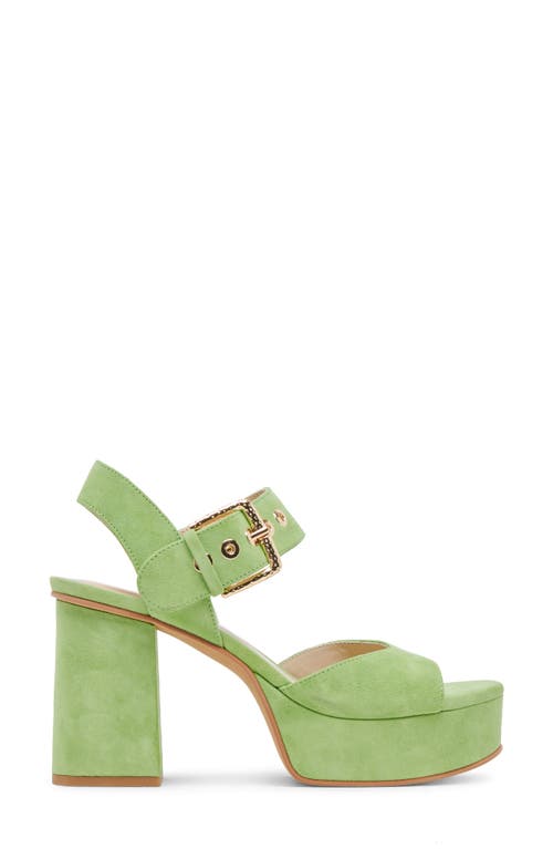 Shop Dolce Vita Bobby Platform Sandal In Lime Suede