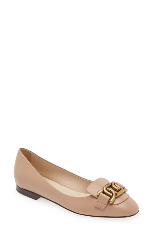 Tod's Kate Chain Ballet Flat Rosa Granito at Nordstrom,