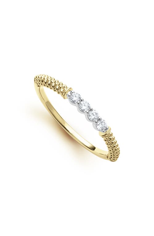 LAGOS Superfine Signature Caviar Diamond Stacking Ring in Gold Diamond at Nordstrom