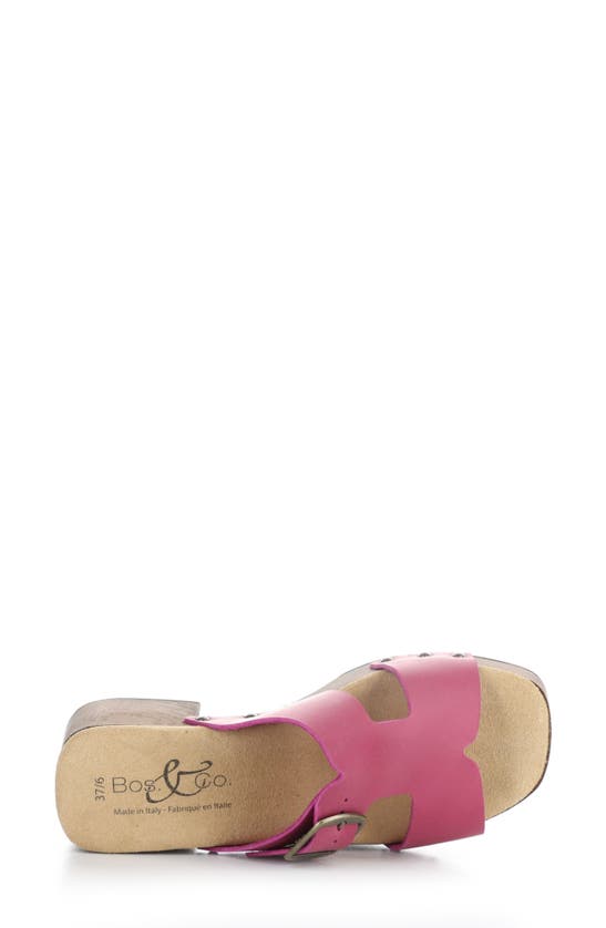 Bos. & Co. Maris Platform Slide Sandal In Magenta