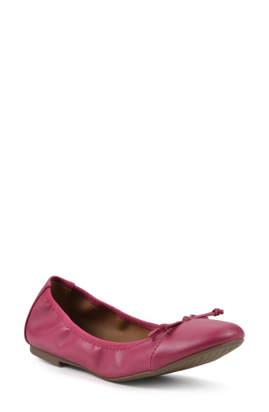 White Mountain Footwear Sunnyside Ii Ballet Flat In Super Pink/ Smooth