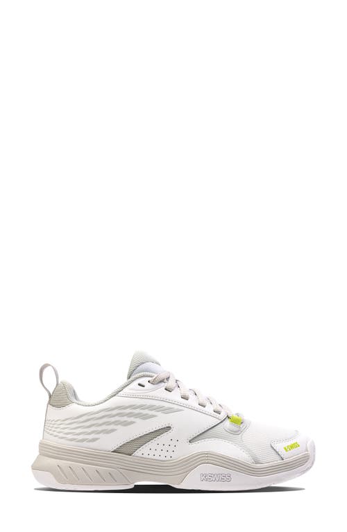 K-swiss Speedex Tennis Shoe In White/grey Violet