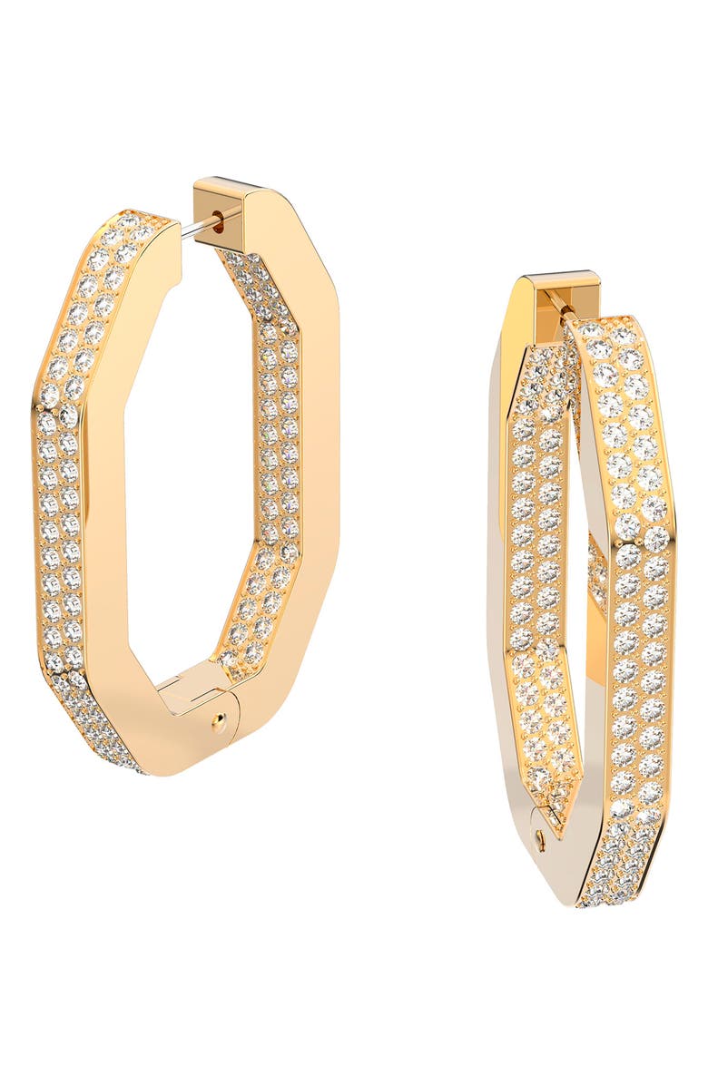 Swarovski Dextera Large Pavé Hexagonal Hoop Earrings | Nordstrom