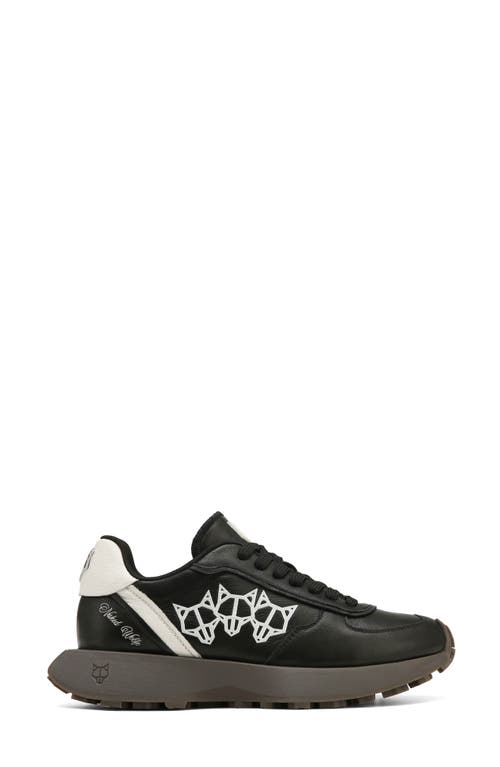 Prime Leather Sneaker in Black-Leather