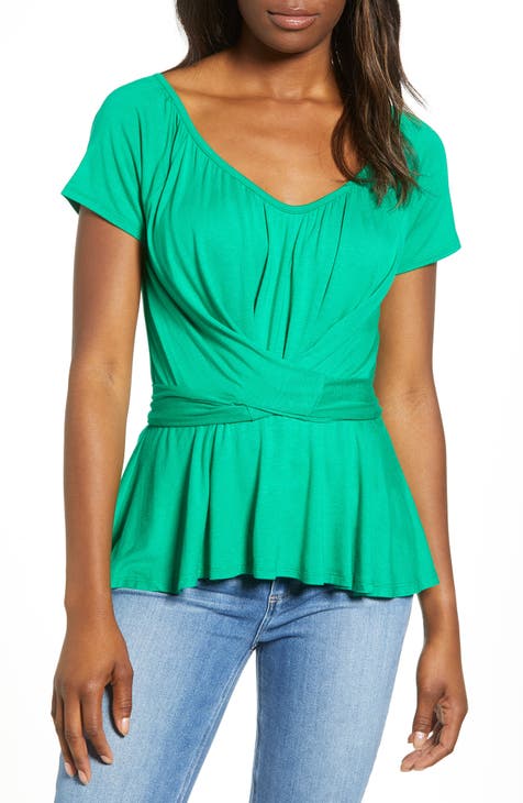 Next Level 1X1 Baby Ideal Camiseta con cuello en V para mujer, color verde  Kelly, talla M, Verde Kelly