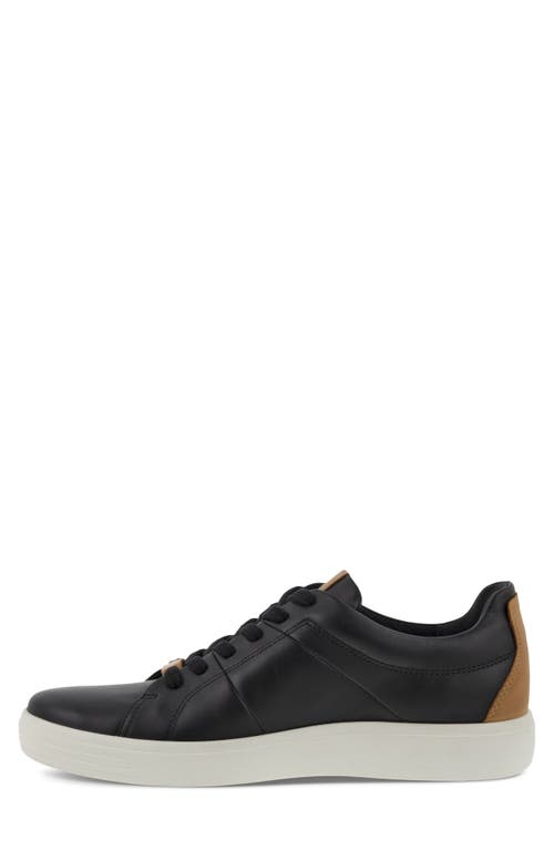 Ecco Soft Classic Sneaker In Black/lion