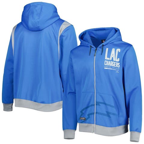 Profile Justin Herbert Powder Blue Los Angeles Chargers Big & Tall Muscle Pullover Hoodie