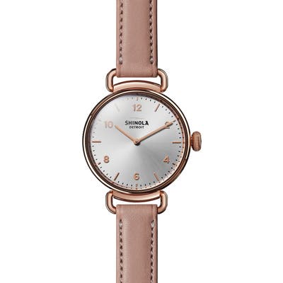 Shinola Canfield Leather Strap Watch, 32Mm