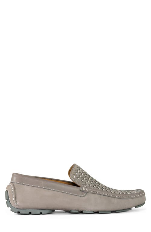 Shop Donald Pliner Damiano Woven Moc Toe Loafer In Light Gray/lgy