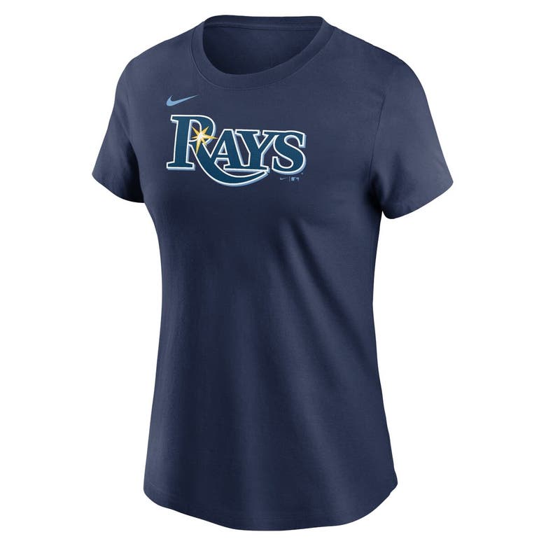 Shop Nike Navy Tampa Bay Rays Wordmark T-shirt