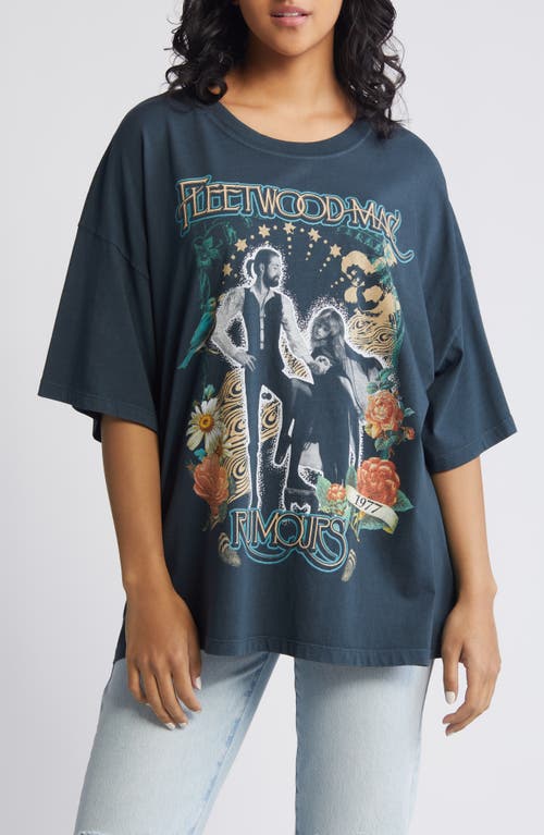 Daydreamer Fleetwood Mac Rumours Cotton Graphic T-shirt In Blue