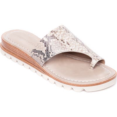 Bernardo Jessi Wedge Sandal, Beige