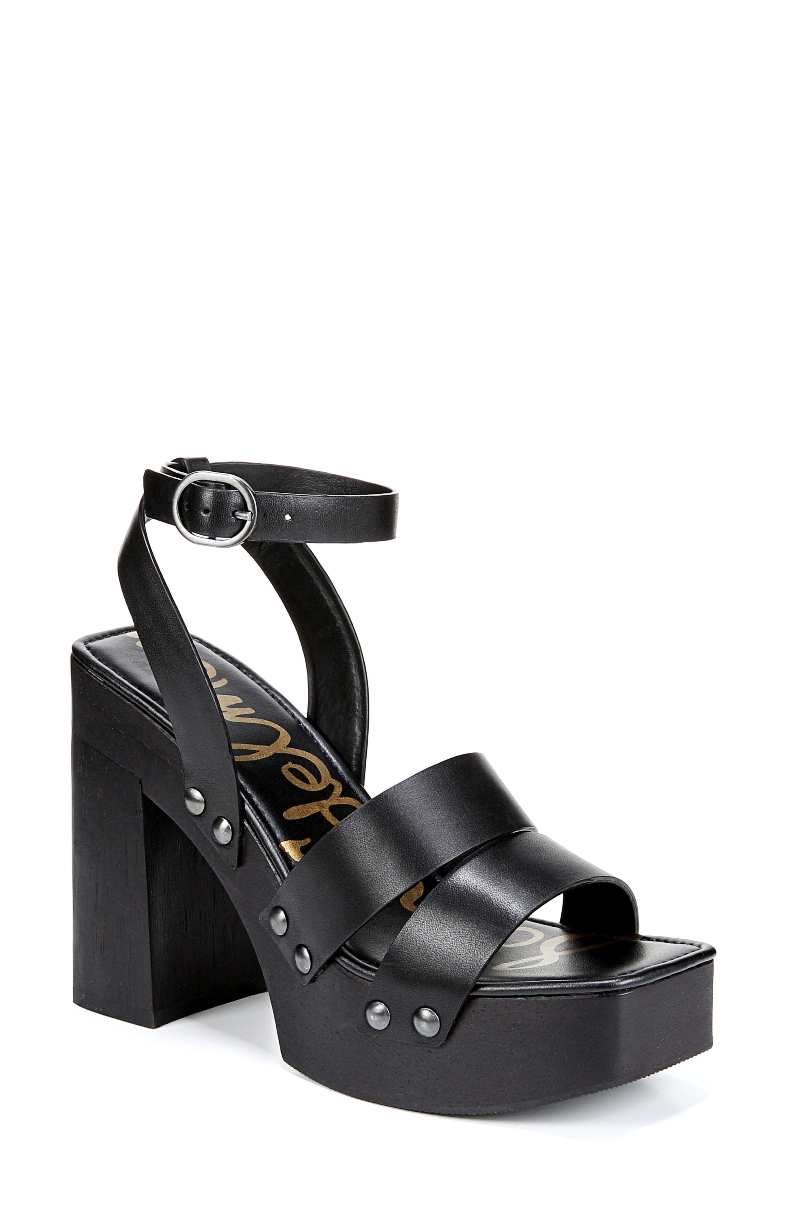 sam edelman black platform heels