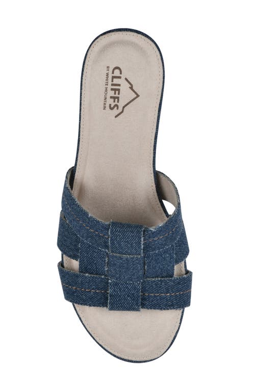 Shop Cliffs By White Mountain Candyce Wedge Sandal In Dk Blue/denim/fabric