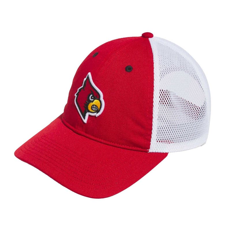 Shop Adidas Originals Adidas Red Louisville Cardinals Mascot Slouch Trucker Adjustable Hat