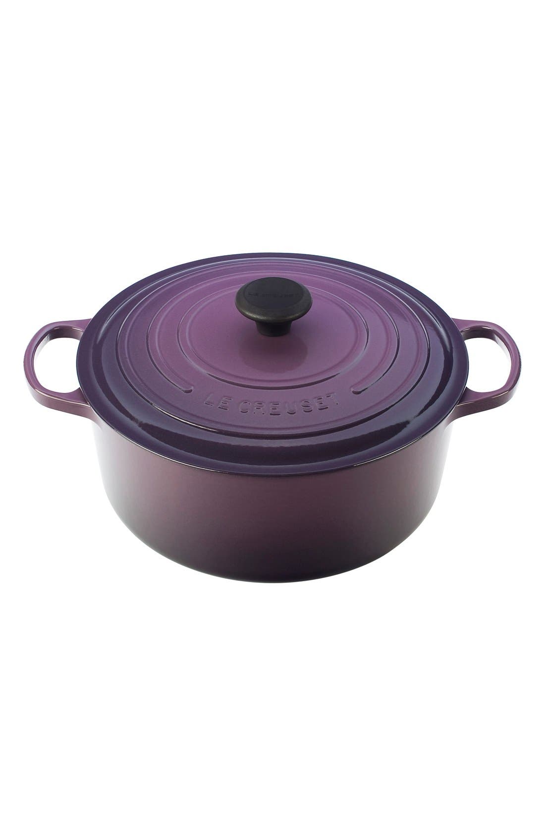 LE CREUSET,
                            Signature 7 1/4 Quart Round Enamel Cast Iron French/Dutch Oven,
                            Main thumbnail 22, color,
                            500