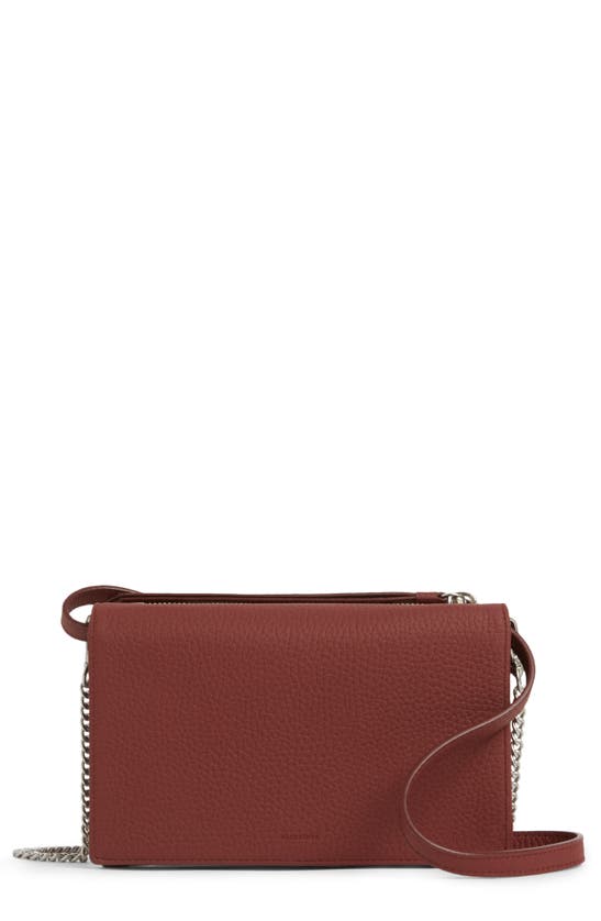 Allsaints Fetch Leather Bag In Brick Red