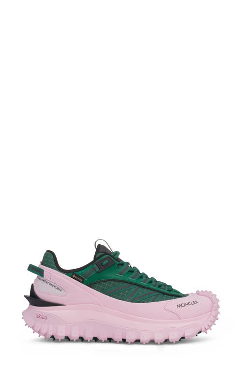 Moncler Men's Trailgrip Gtx Low-top Sneakers In Green/pink