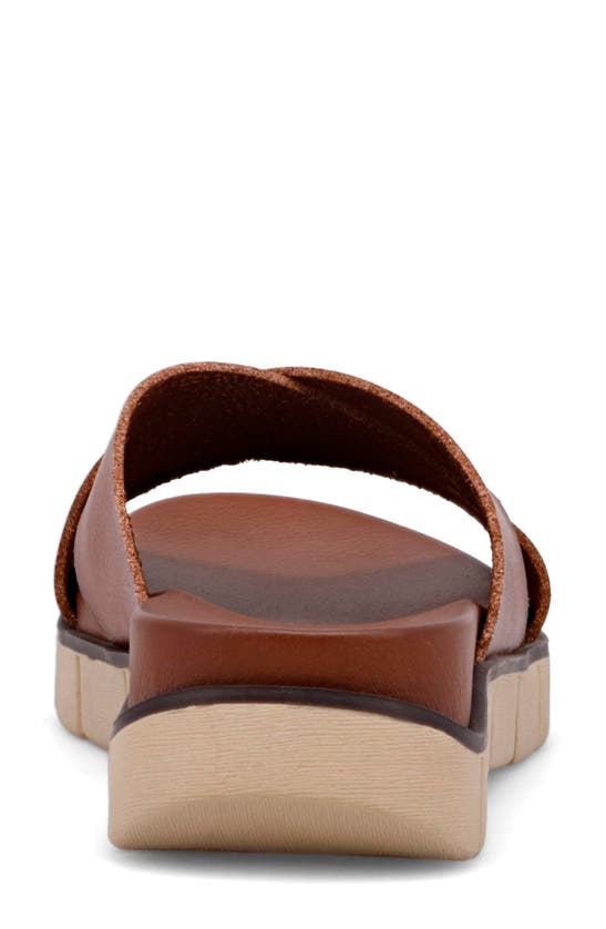 Mia Elissa Slide Sandal In Cognac