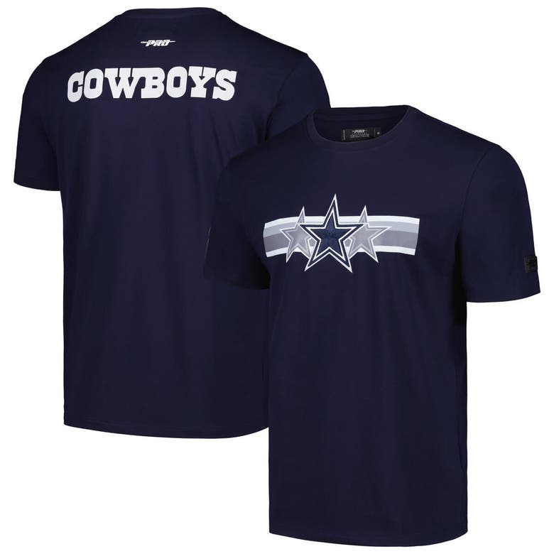Shop Pro Standard Navy Dallas Cowboys Retro Striper T-shirt