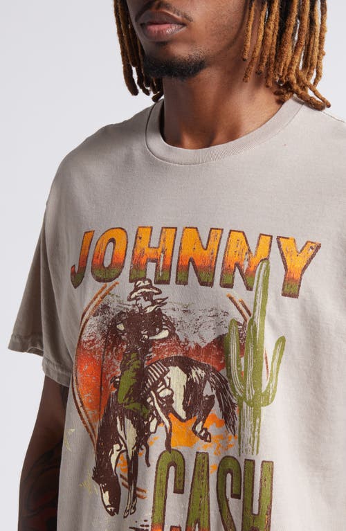 Shop Merch Traffic Johnny Cash Cotton Graphic T-shirt In Tan