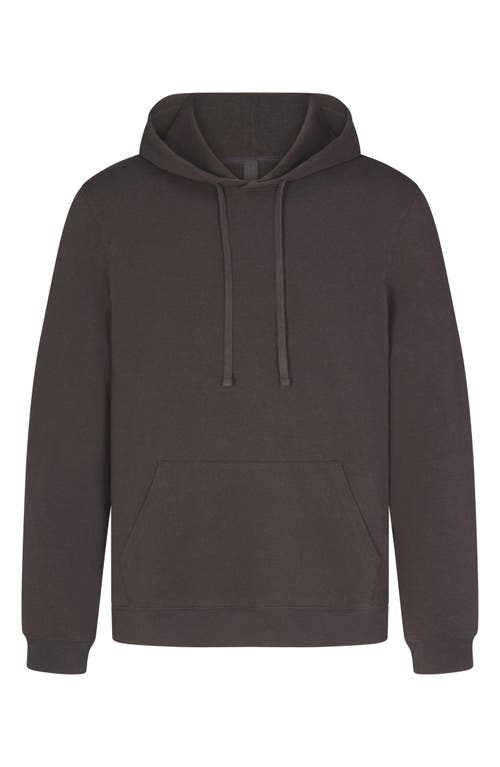 Shop Skims Cotton Lounge Hoodie In Ash