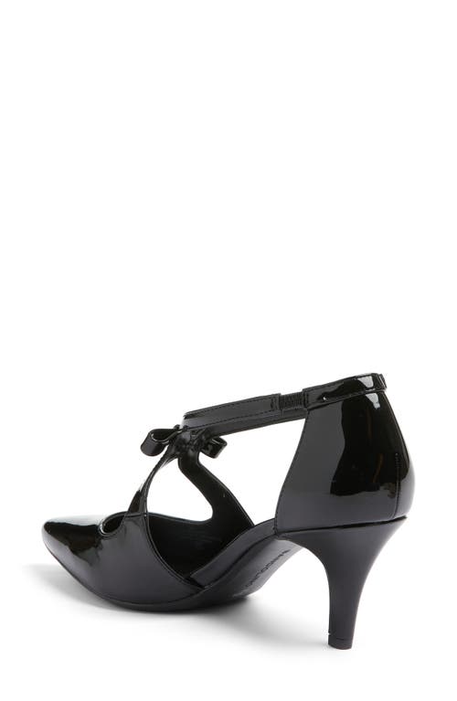 Shop Bandolino Zeffer Kitten Heel Pump In Black Shiny