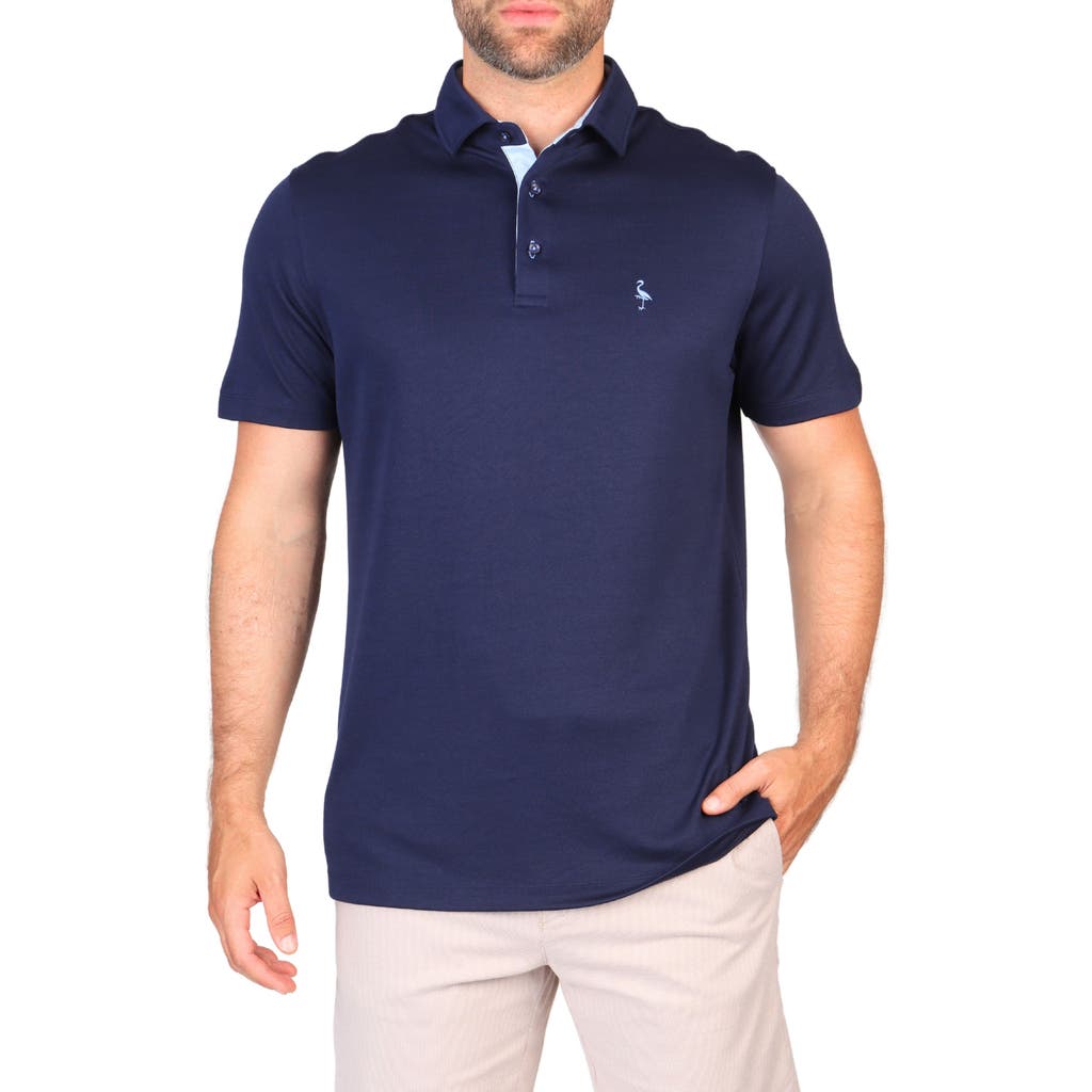 Tailorbyrd Solid Polo In Navy