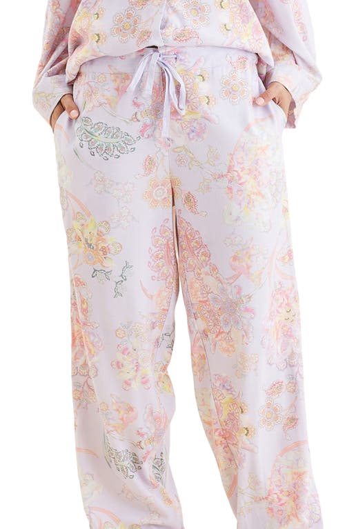 Shop Papinelle Coco Cozy Cotton Blend Pajamas In Misty Lilac