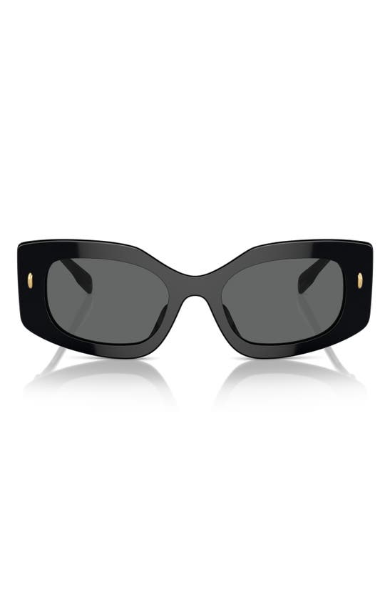 Shop Tory Burch 50mm Irregular Sunglasses In Black