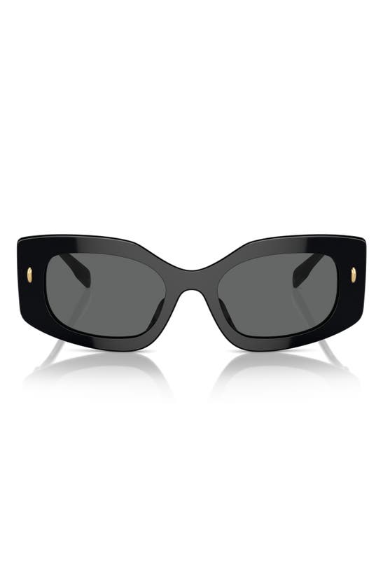 Tory Burch Women's 0ty7202u 50mm Rectangular Sunglasses In Black