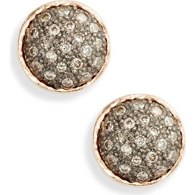 Armenta New World Pave Circle Diamond Earrings