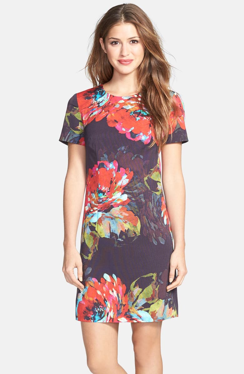 Trina Turk 'Natasha' Flower Print Faille A-Line Dress | Nordstrom