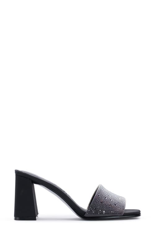 Karl Lagerfeld Pera Rhinestone Slide Sandal In Black/white