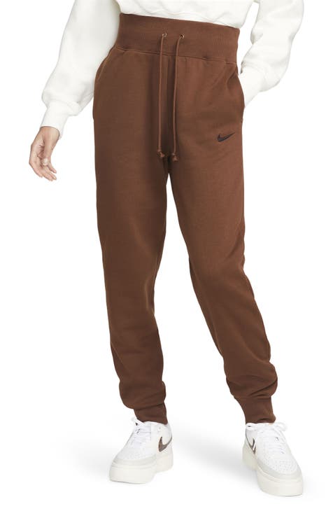 Brown High Rise Jogger Pants Online Shopping