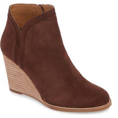 Lucky Brand Yimina Wedge Bootie- Brown