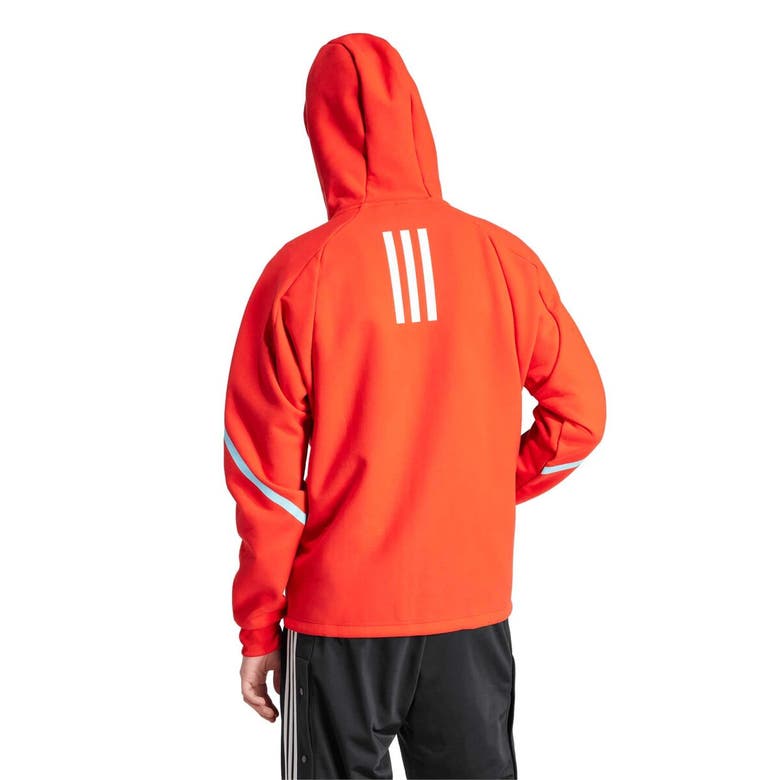 Shop Adidas Originals Adidas Red Chicago Fire 2024 Anthem Travel Raglan Sleeve Full-zip Jacket