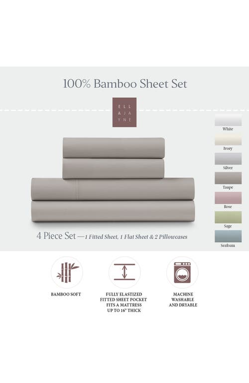 Ella Jayne Home Deep Pocket 4-piece Sheet Set In Taupe