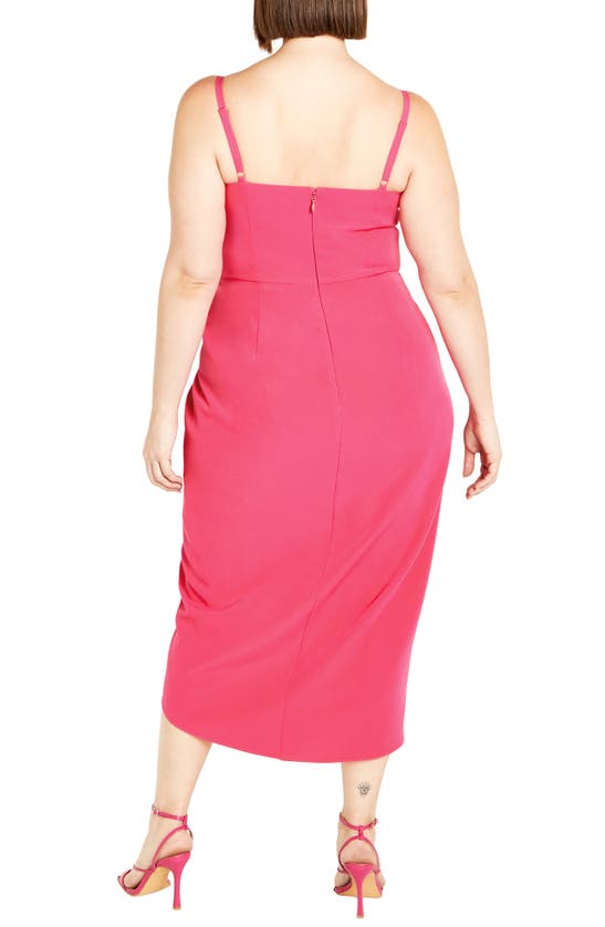 Shop City Chic Fleur Sleeveless Dress In Vibrant Pink