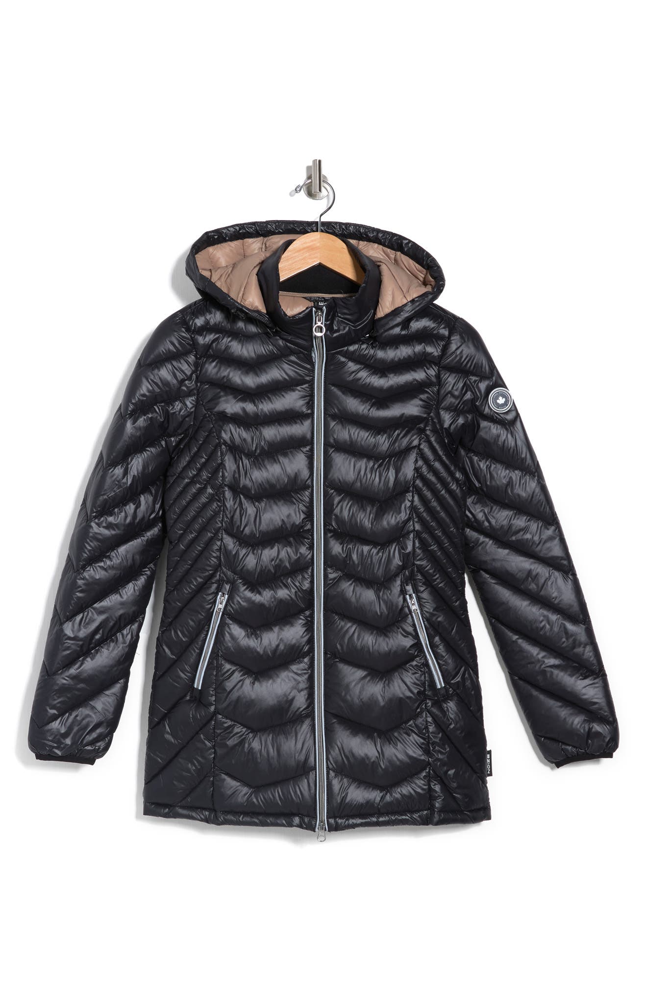 noize claire lightweight puffer mid jacket