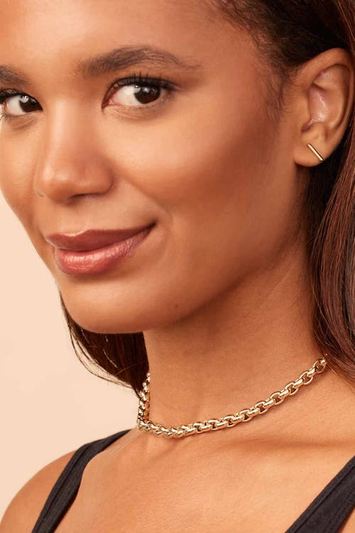 Oradina Women's 14k Yellow Gold Pisa Bar Studs In Yellow Gold