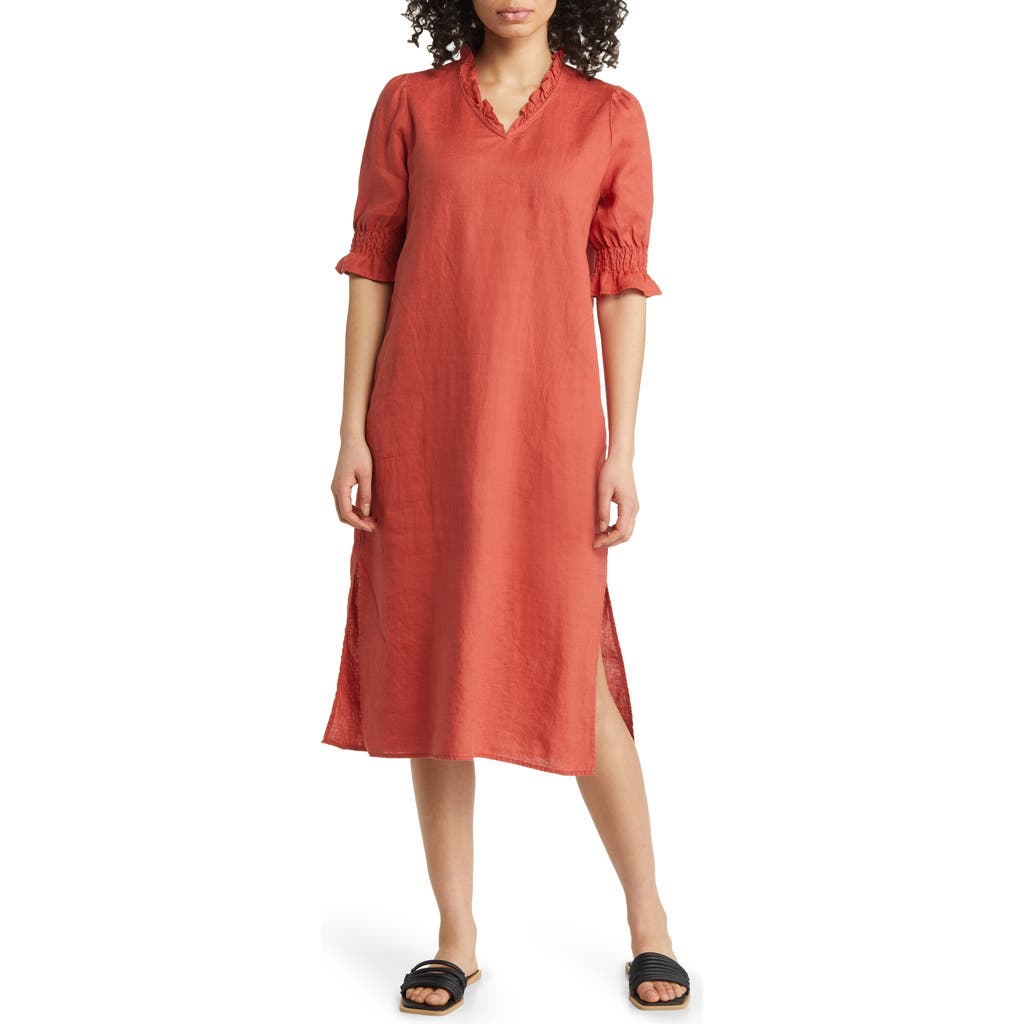 Masai Copenhagen Nydela Linen Shift Dress in Tandoori