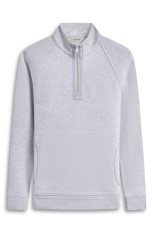 Shop Bugatchi Quarter Zip Pullover In Cement